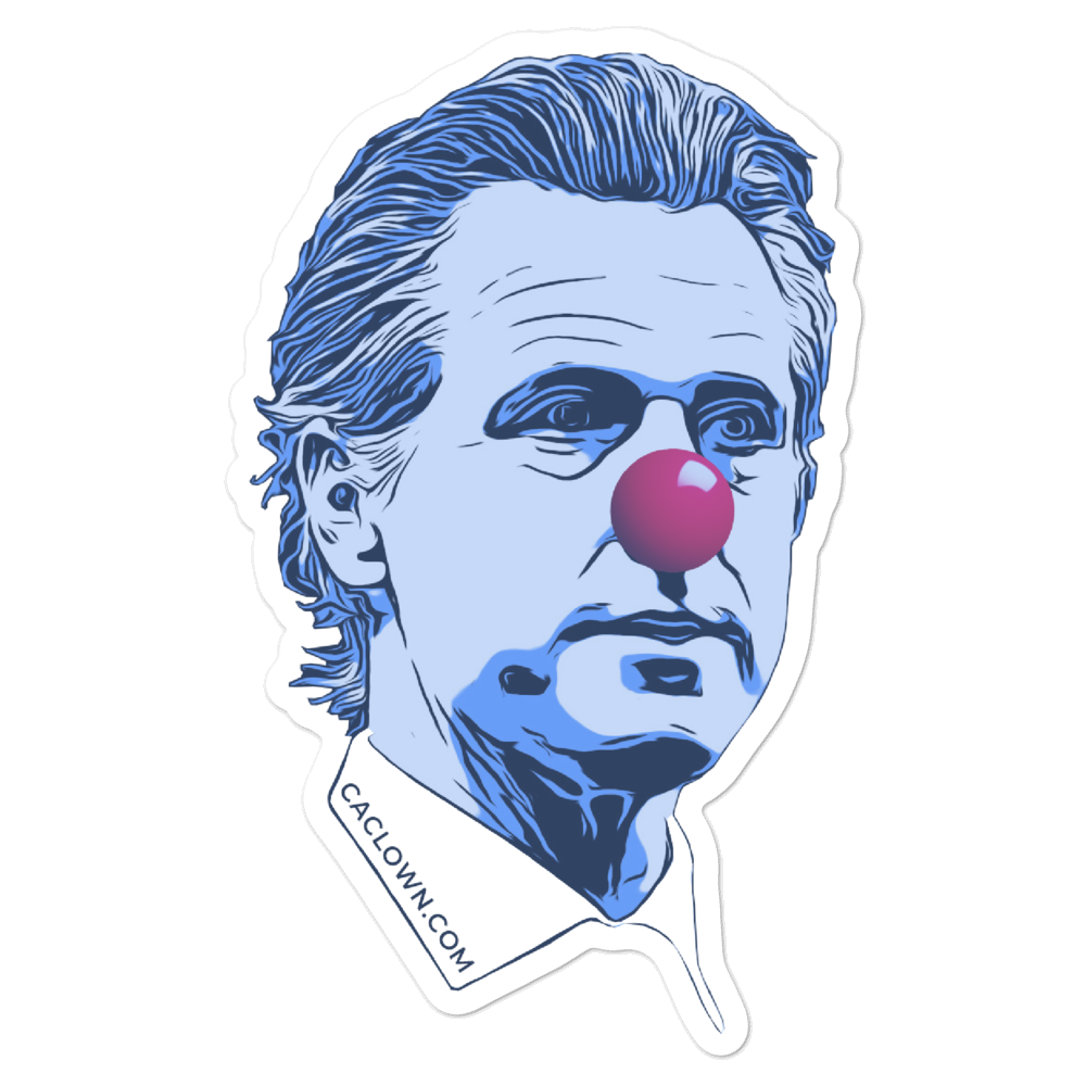 Gavin Newsom Clown Sticker