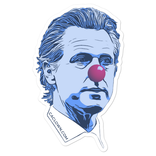 Gavin Newsom Clown Sticker